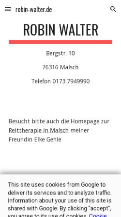 Vorschau der mobilen Webseite www.robin-walter.de, Robin Walter: Robin´s Taucherhomepage