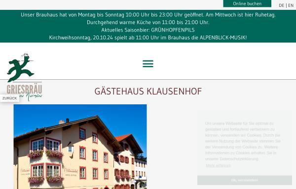 Vorschau von www.klausenhof-murnau.de, Klausenhof Hotel am Park