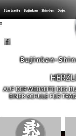 Vorschau der mobilen Webseite www.bu-shi-do.de, Bujinkan Shinden Dojo Sondershausen