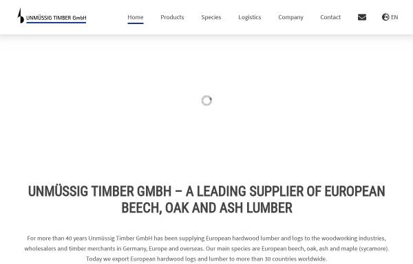 Vorschau von www.unmuessig-timber.com, Unmüssig Timber GmbH
