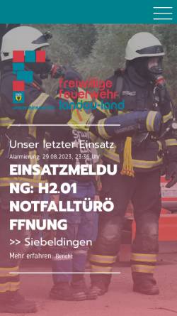 Vorschau der mobilen Webseite feuerwehr-siebeldingen.de, Freiwillige Feuerwehr Siebeldingen