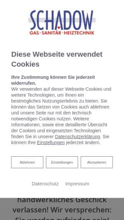 Vorschau der mobilen Webseite www.schadow-berlin.de, Torger Schadow Installateurmeister