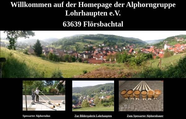 Vorschau von www.alphorngruppe.de, Alphorngruppe Lohrhaupten e.V.