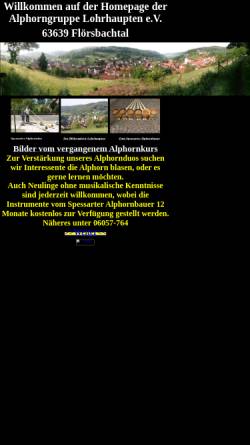 Vorschau der mobilen Webseite www.alphorngruppe.de, Alphorngruppe Lohrhaupten e.V.