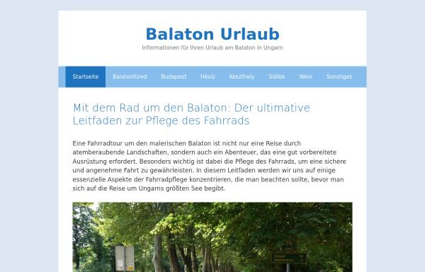 Vorschau von www.balaton-urlaub.de, Balaton-Urlaub