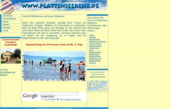 Vorschau von www.plattenseereise.de, Plattenseereise