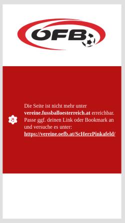 Vorschau der mobilen Webseite vereine.fussballoesterreich.at, SC Pinkafeld