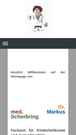 Vorschau der mobilen Webseite www.kinderarzt-dr-scherbring.de, Dr.med. Markus Scherbring