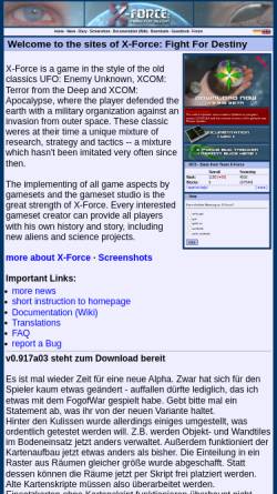 Vorschau der mobilen Webseite www.xforce-online.de, X-Force: Fight For Destiny - Home