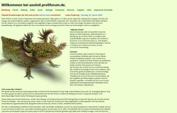 Vorschau von axolotl.profiforum.de, Der Axolotl