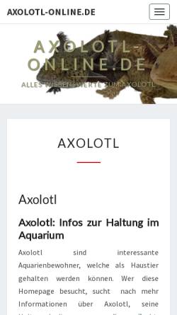 Vorschau der mobilen Webseite www.axolotl-online.de, Axolotl-Online