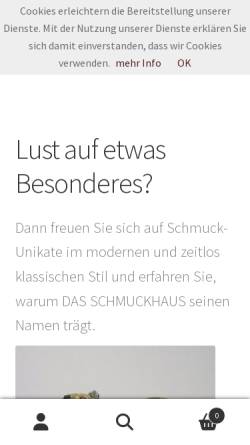 Vorschau der mobilen Webseite www.das-schmuckhaus.de, Das Schmuckhaus, Bettina Bertelsmann