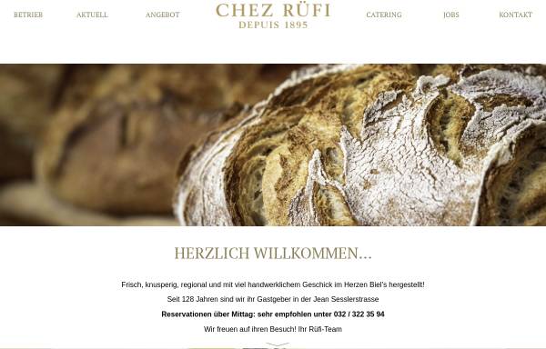 Vorschau von www.chezruefi.ch, Chez Rüfi Bäckerei/Konditorei/Café
