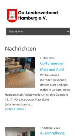 Vorschau der mobilen Webseite gohh.de, Go-Landesverband Hamburg im Deutschen Go-Bund e.V.