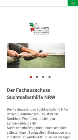 Vorschau der mobilen Webseite www.fas-nrw.de, Blaues Kreuz in Deutschland e.V. (BKD)