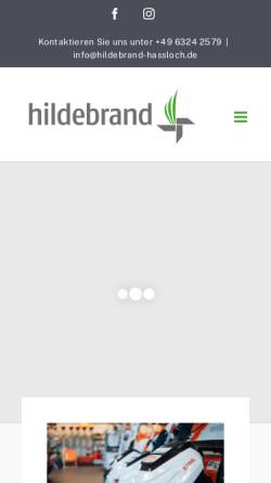 Vorschau der mobilen Webseite www.hildebrand-hassloch.de, Werkzeugtechnik Hildebrand