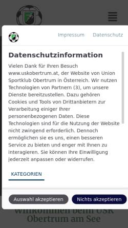 Vorschau der mobilen Webseite www.uskobertrum.at, USK Obertrum am See