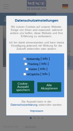 Vorschau der mobilen Webseite www.wenko.de, Wenko-Wenselaar GmbH & Co KG