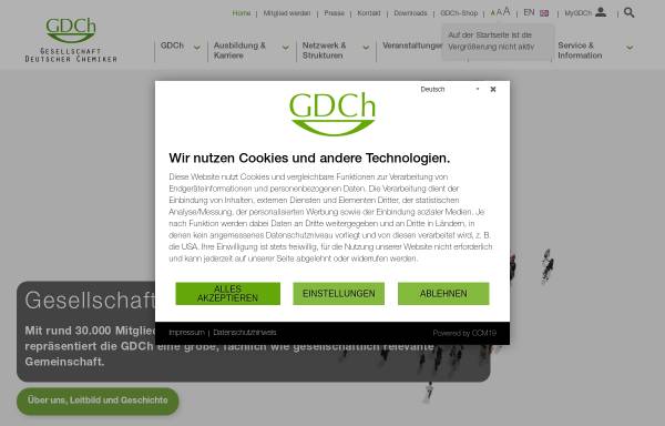Vorschau von www.gdch.de, Gesellschaft Deutscher Chemiker (GDCh)