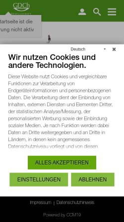Vorschau der mobilen Webseite www.gdch.de, Gesellschaft Deutscher Chemiker (GDCh)