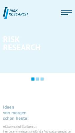 Vorschau der mobilen Webseite www.risk-research.de, Risk Research Prof. Hamerle GmbH & Co. KG