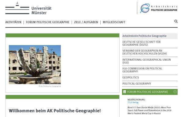 Vorschau von www.politische-geographie.de, AK Politische Geographie