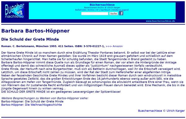 Barbara Bartos-Höppner: Die Schuld der Grete Minde