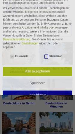 Vorschau der mobilen Webseite www.deutschakademie.at, DeutschAkademie