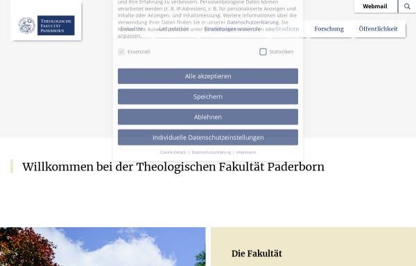 Vorschau von www.thf-paderborn.de, Theologische Fakultät Paderborn