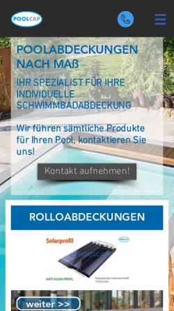 Vorschau der mobilen Webseite www.poolcap.de, Poolcap Hans Regul