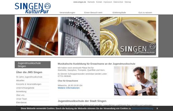 Vorschau von www.jugendmusikschule-singen.de, Jugendmusikschule der Stadt Singen