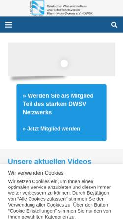 Vorschau der mobilen Webseite www.schiffahrtsverein.de, Deutscher Wasserstrassen- und Schifffahrtsverein