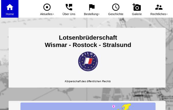 Vorschau von wismar-rostock-stralsund-pilots.de, Lotsenbrüderschaft Wismar-Rostock-Stralsund