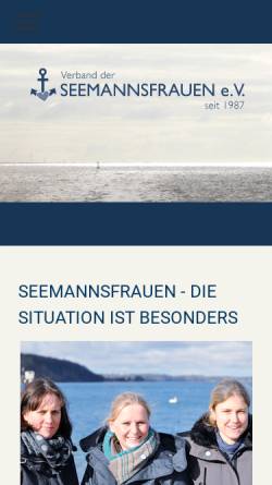 Vorschau der mobilen Webseite www.seemannsfrauen.de, Verband der Seemannsfrauen e.V.