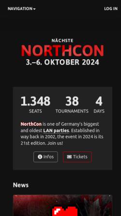 Vorschau der mobilen Webseite www.northcon.de, Northern LAN Convention