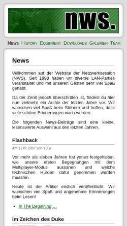 Vorschau der mobilen Webseite www.nwsnet.de, nws.NetzWerkSessions