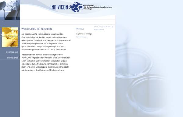 Vorschau von www.indivicon.org, Indivicon - Gesellschaft für individualisierte komplementäre Onkologie.