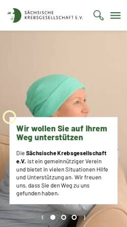 Vorschau der mobilen Webseite www.saechsische-krebsgesellschaft-ev.de, Sächsische Krebsgesellschaft
