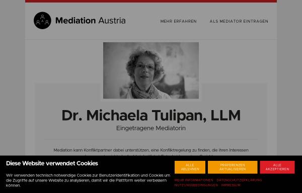 Vorschau von www.tulipan.at, Rechstanwältin Dr. Michaela Tulipan