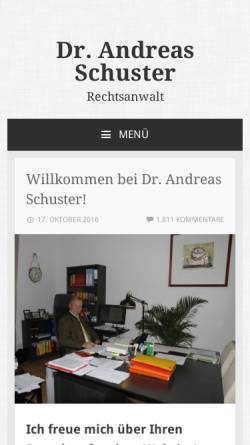Vorschau der mobilen Webseite kanzleischuster.at, Rechtsanwalt Dr. Tupy & Dr. Schuster
