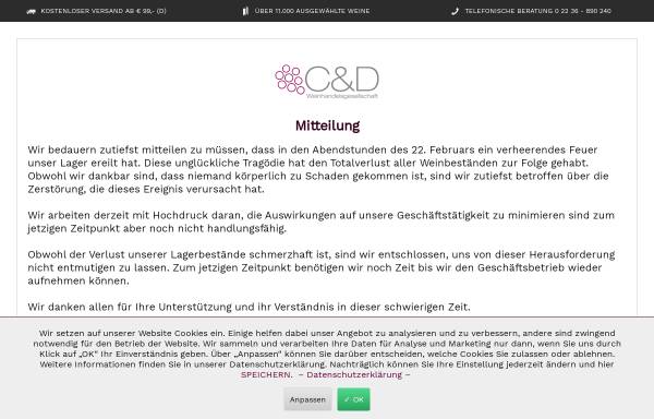 Vorschau von www.c-und-d.de, C & D GmbH