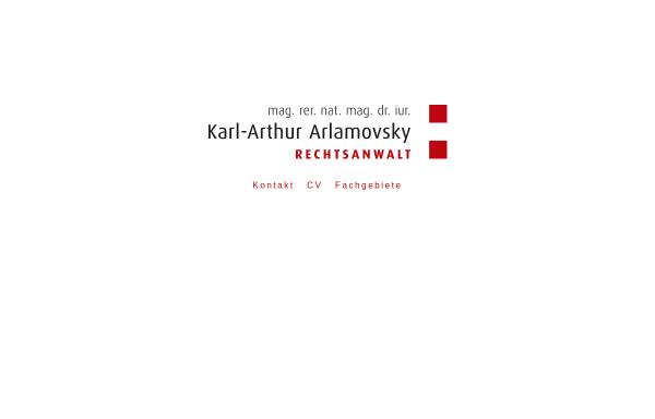 Vorschau von www.arlamovsky.at, Rechtsanwalt Karl-Arthur Arlamovsky