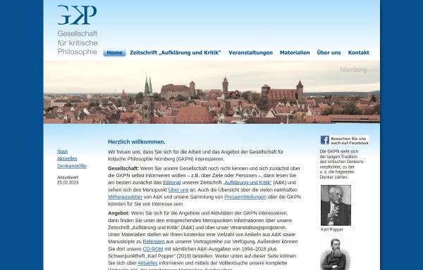 Vorschau von www.gkpn.de, Gesellschaft für kritische Philosophie