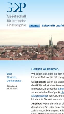 Vorschau der mobilen Webseite www.gkpn.de, Gesellschaft für kritische Philosophie