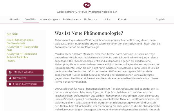 Vorschau von www.gnp-online.de, Gesellschaft für Neue Phänomenologie