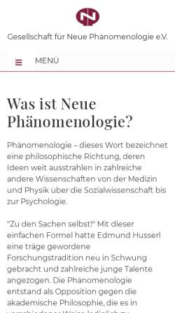 Vorschau der mobilen Webseite www.gnp-online.de, Gesellschaft für Neue Phänomenologie