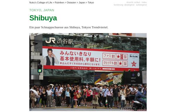 Vorschau von www.nuku.de, Reisebericht Tokio