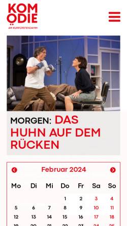Vorschau der mobilen Webseite www.theater-am-kurfuerstendamm.de, Theater und Komödie am Kurfürstendamm