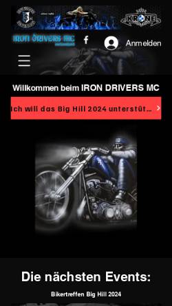 Vorschau der mobilen Webseite www.irondriversmc.ch, Iron Drivers MC Switzerland