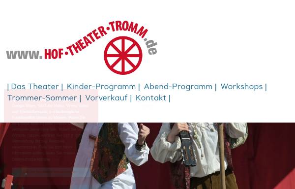 Vorschau von www.hof-theater-tromm.de, Spielplan Hof-Theater-Tromm